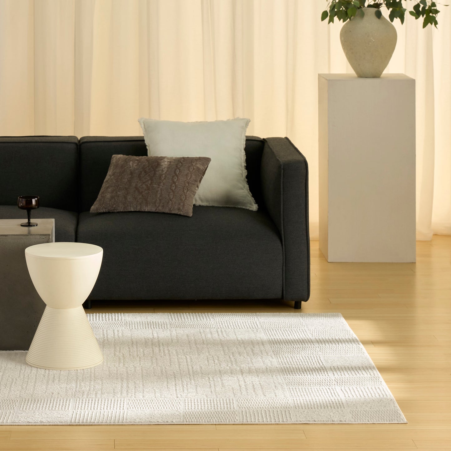 Nourison Nordic 4' x 6' Ivory Modern Indoor Rug