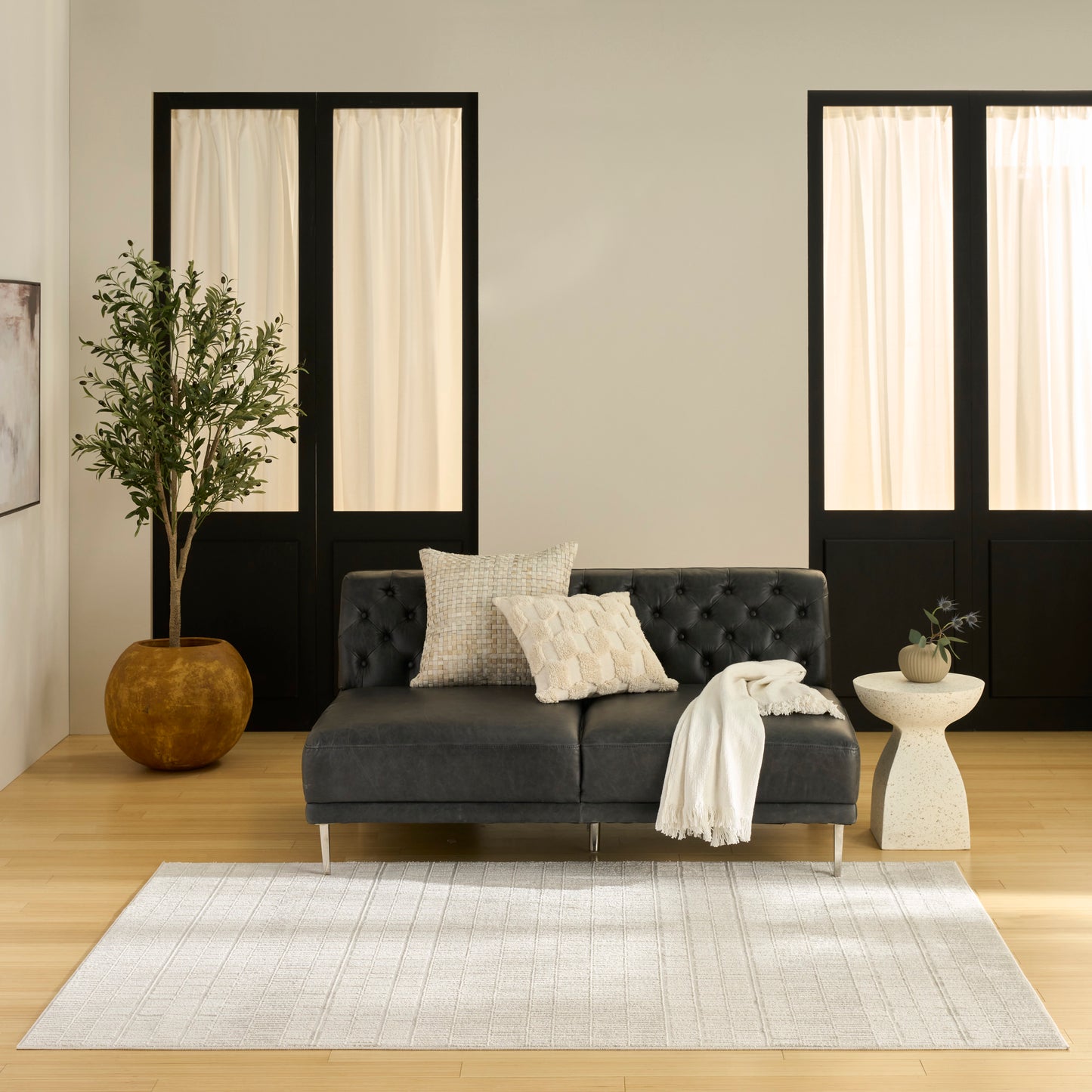 Nourison Nordic 5' x 7' Ivory Modern Indoor Rug