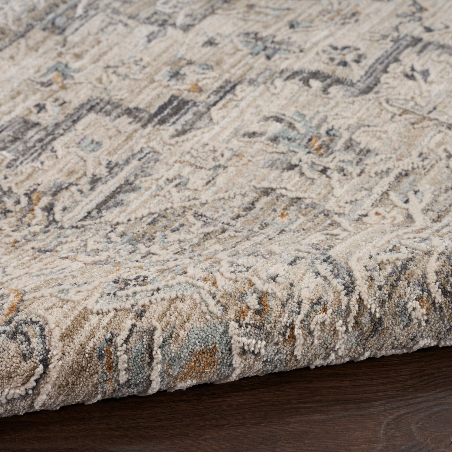 Nourison Lynx 2'3" x 10' Ivory Taupe Vintage Indoor Rug