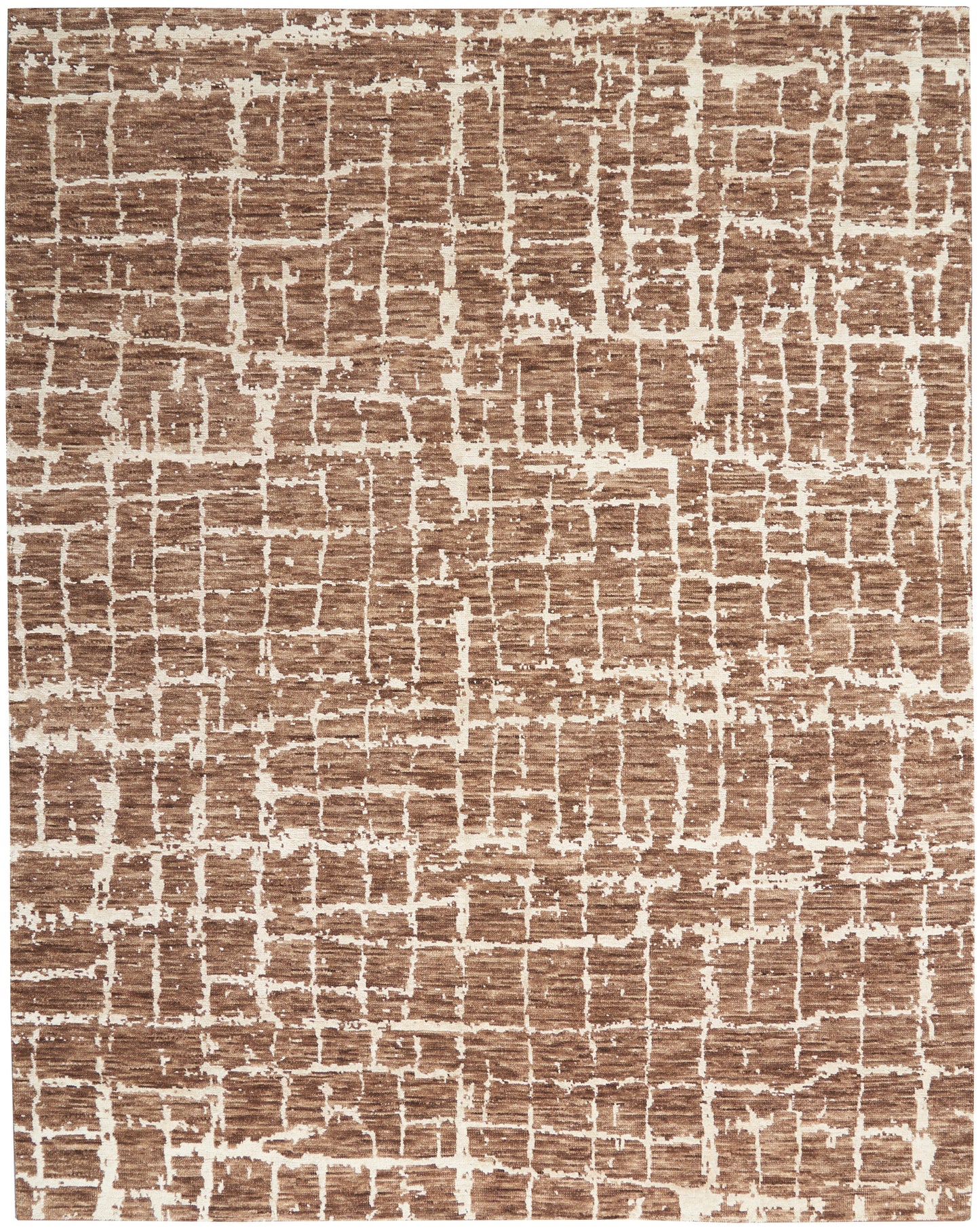 Nourison Luna 9'9" x 13'9" Mocha Ivory Modern Indoor Rug