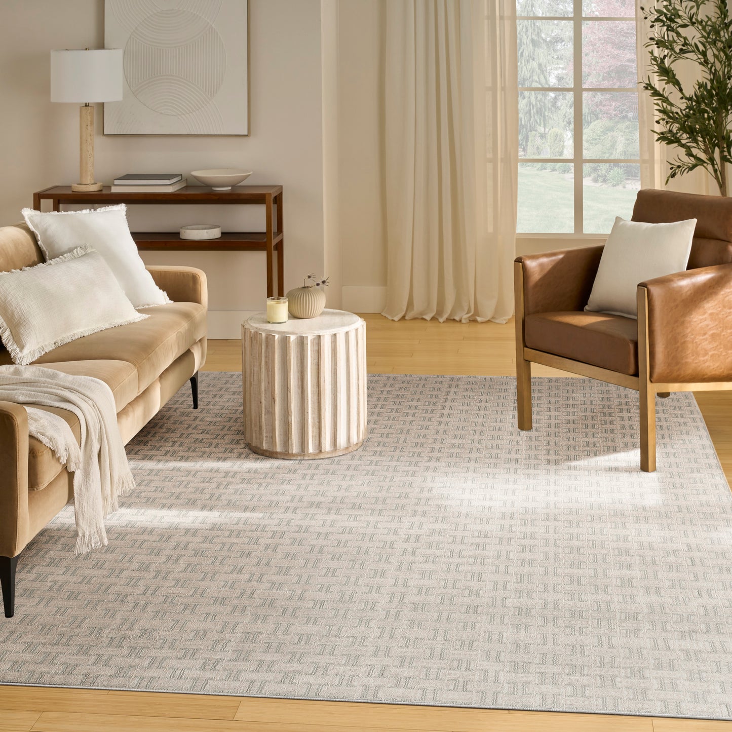 Nourison Nordic 8' x 10' Ivory Grey Scandinavian Indoor Rug